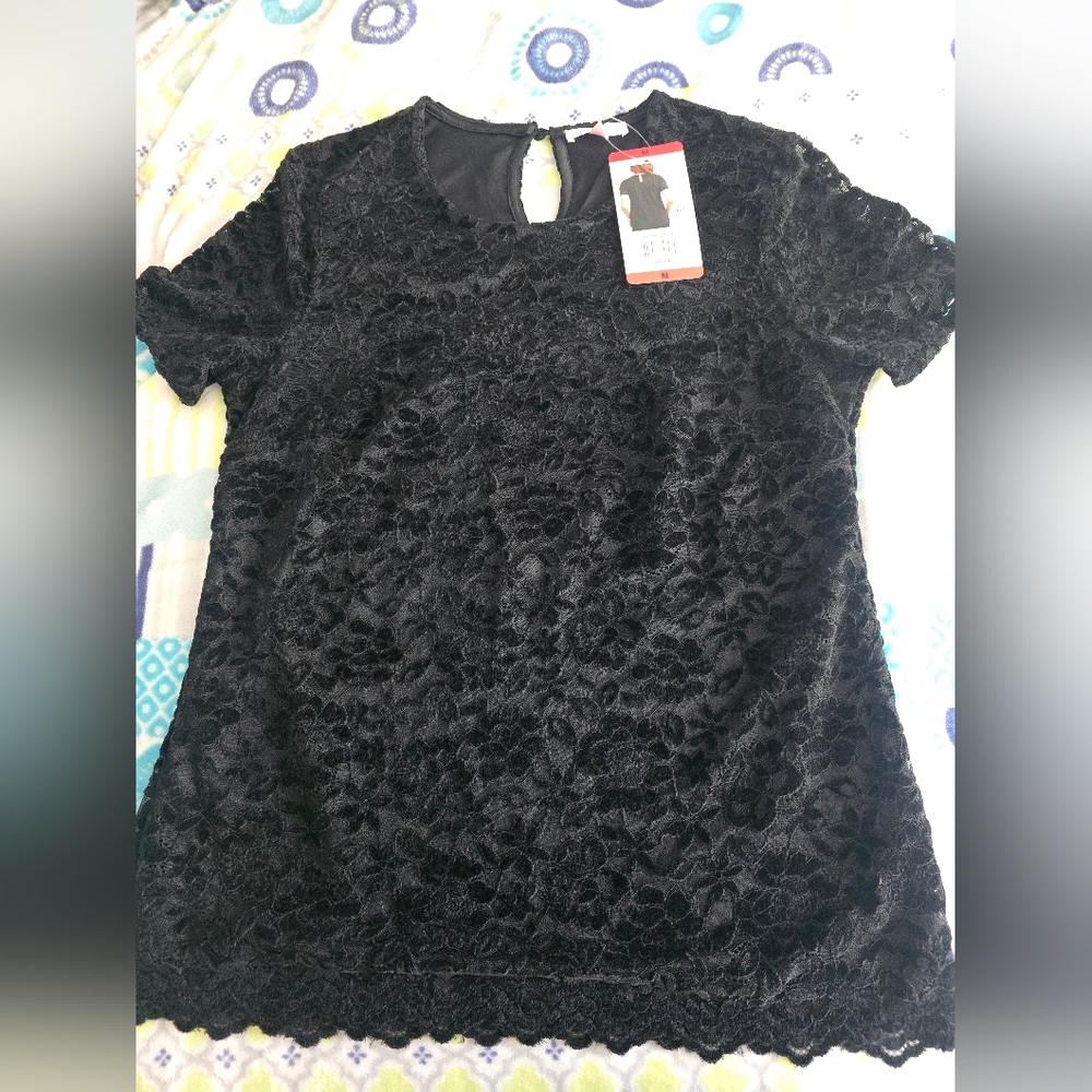 Elegant Black Lace Blouse